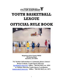 Rule Book Youth Basketball - Magdalena Ecke Family YMCA