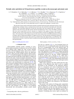 Periodic order and defects in Ni-based inverse opal