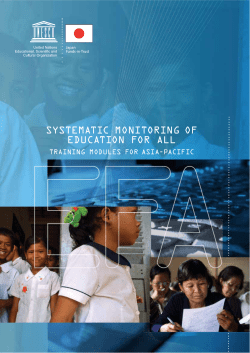 Systematic monitoring of Education for All