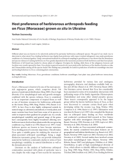 Host preference of herbivorous arthropods feeding on Ficus
