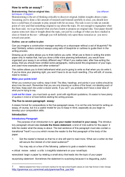 How to write an essay? 1