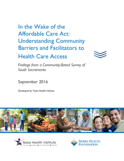 Understanding Community Barriers and Facilitators to Health Care