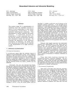 Generalised Inference and Inferential Modelling