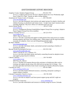 Adoption and Kinship Resources
