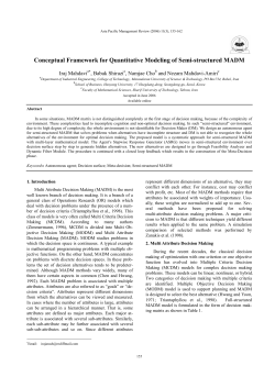 Conceptual Framework for Quantitative Modeling of Semi