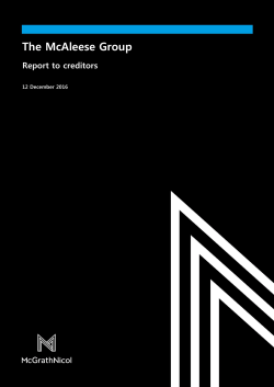 Report to creditors