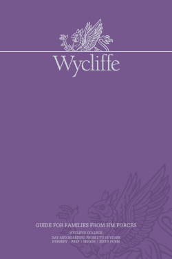 GUIDE FOR FAMILIES FROM HM FORCES