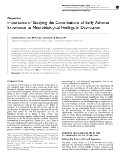 Importance of Studying the Contributions of Early Adverse