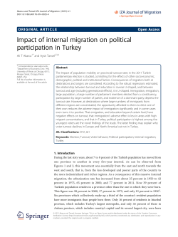 Impact of internal migration on political participation in Turkey