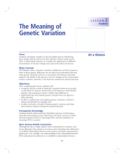 The Meaning of Genetic Variation