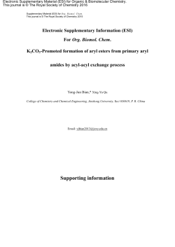 K2CO3-Catalyzed Transesterification for the Synthesis of esters