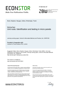 Unit roots: identification and testing in micro panels