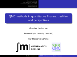 QMC methods in quantitative finance, tradition and perspectives