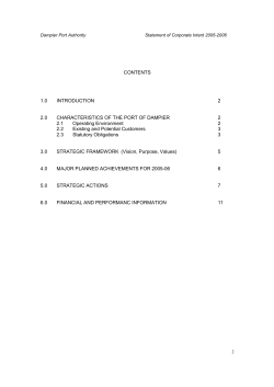 CONTENTS 1.0 INTRODUCTION 2 2.0 CHARACTERISTICS OF