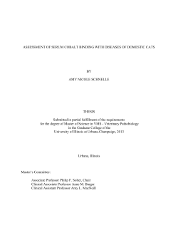 ASSESSMENT OF SERUM COBALT BINDING