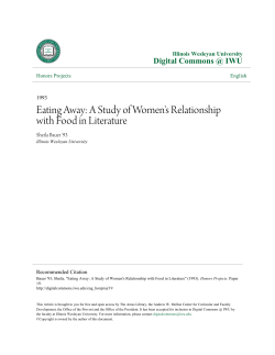 Eating Away: A Study of Women`s Relationship with Food in Literature