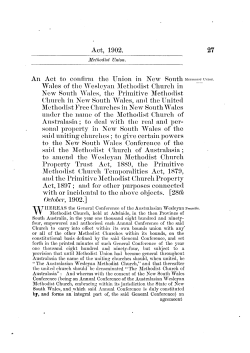 An Act to confirm the Union in New South Wales of the