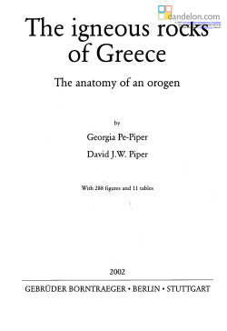 The igneous rocks of Greece