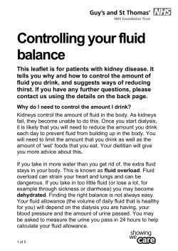 Controlling your fluid balance