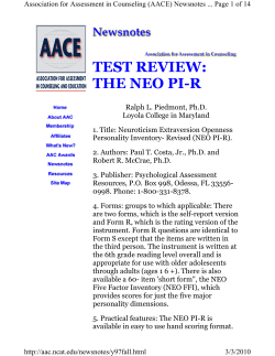 neo pi-r review by aace