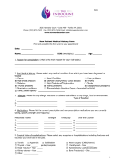 New Patient Medical History Form Date ______ Name DOB (mm/dd