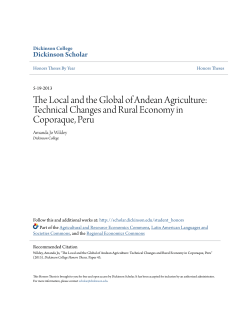 The Local and the Global of Andean Agriculture