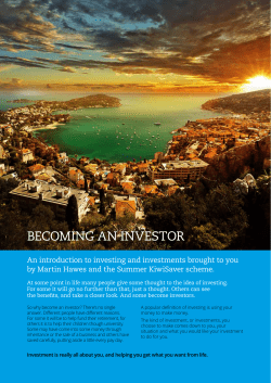becoming an investor