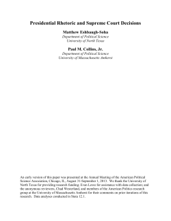 Presidential Rhetoric and Supreme Court Decisions