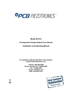 Model 261A12 3-Component Charge Output Force Sensor