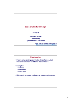 Basis of Structural Design Prestressing