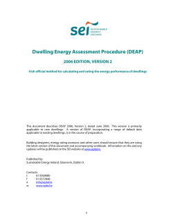 Dwelling Energy Assessment Procedure (DEAP)
