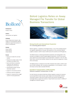 Bollor&eacute; Logistics Relies on Axway Managed File Transfer for Global