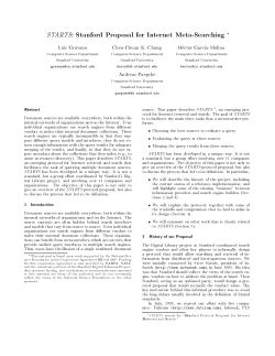Stanford Proposal for Internet Meta-Searching