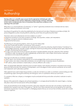 Authorship - Elsevier Publishing Campus