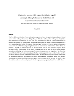 Draft: Why Does the American Public Support Redistributive Log