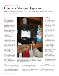 Chemical Storage Upgrades