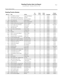 Reading Practice Quiz List Report