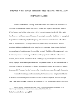 Stripped of Her Power: Sebastiano Ricci`s Susanna and the Elders