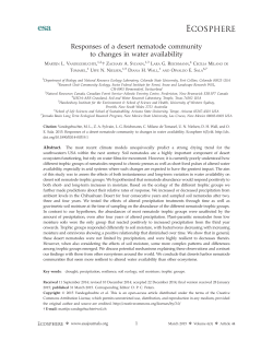 Responses of a desert nematode community to changes