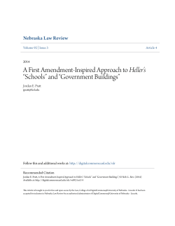 A First Amendment-Inspired Approach to Heller`s &ldquo;Schools&rdquo;