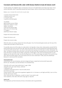 Coconut and limoncello cake with honey