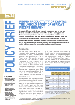 Rising Productivity of Capital: The Untold Story of Africa`s