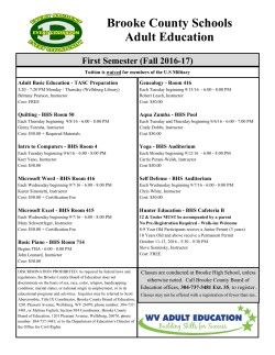 Brooke County Schools Adult Education