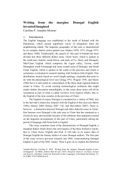 Donegal English invented/imagined