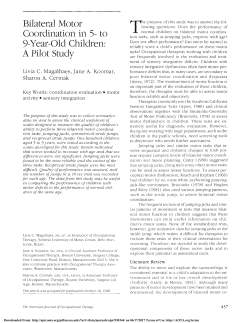 Bilateral Motor Coordination in 5- to 9-Year