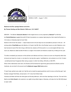 Clips for 7-12-10 - Colorado Rockies