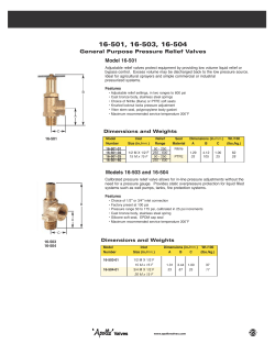 Technical Sheet :: 16-501,3,4 Series
