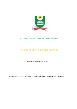 PCR261 - National Open University of Nigeria