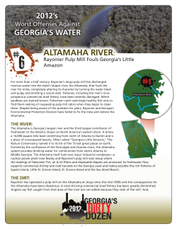 alTamaha RiveR: - Georgia Water Coalition