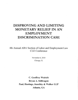 disproving and limiting monetary relief in an employment